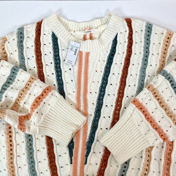 Maurices Chenille Striped Dolman Sweater Size 1X Long Sleeve NWT - Picture 1 of 13